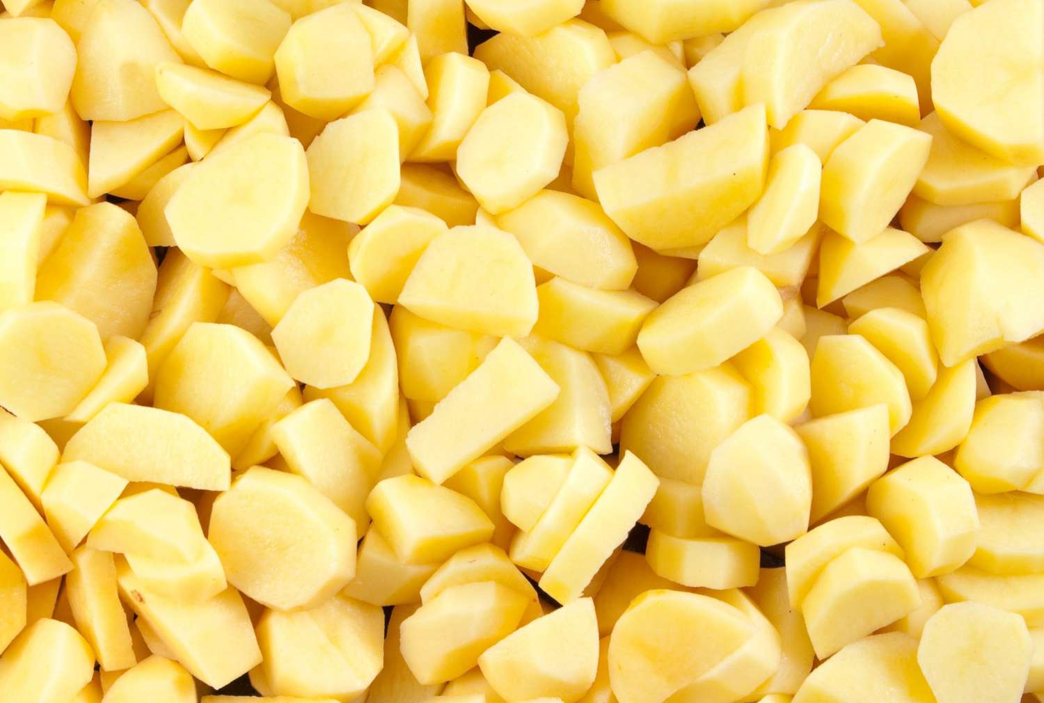 Frozen semi-prepared potatoes
