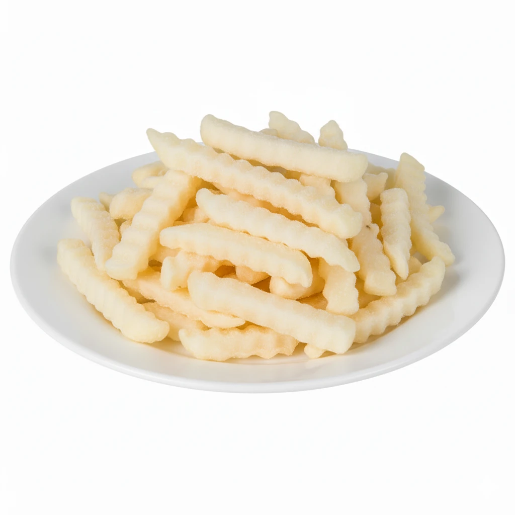 سیب زمینی خلال نیمه آماده منجمد زیگزاگی
