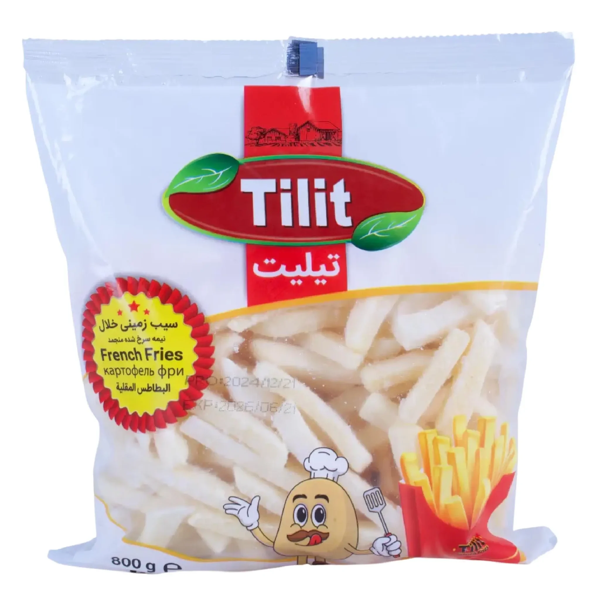 سیب زمینی خلال نیمه سرخ شده منجمد
