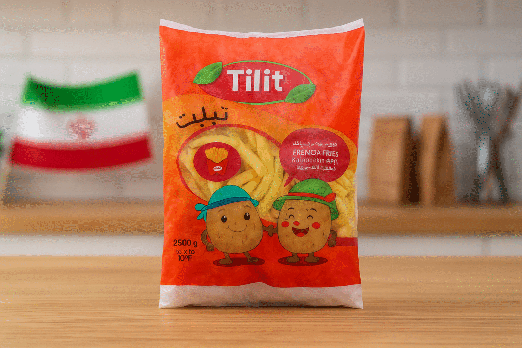 بسته بندی صادراتی سیب زمینی منجمد